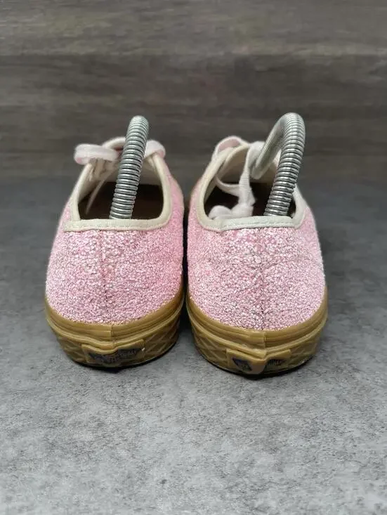 Vans Authentic Pink Glitter Shoes Womens Size 8.5 Gum Sole - Picture 6 of 11